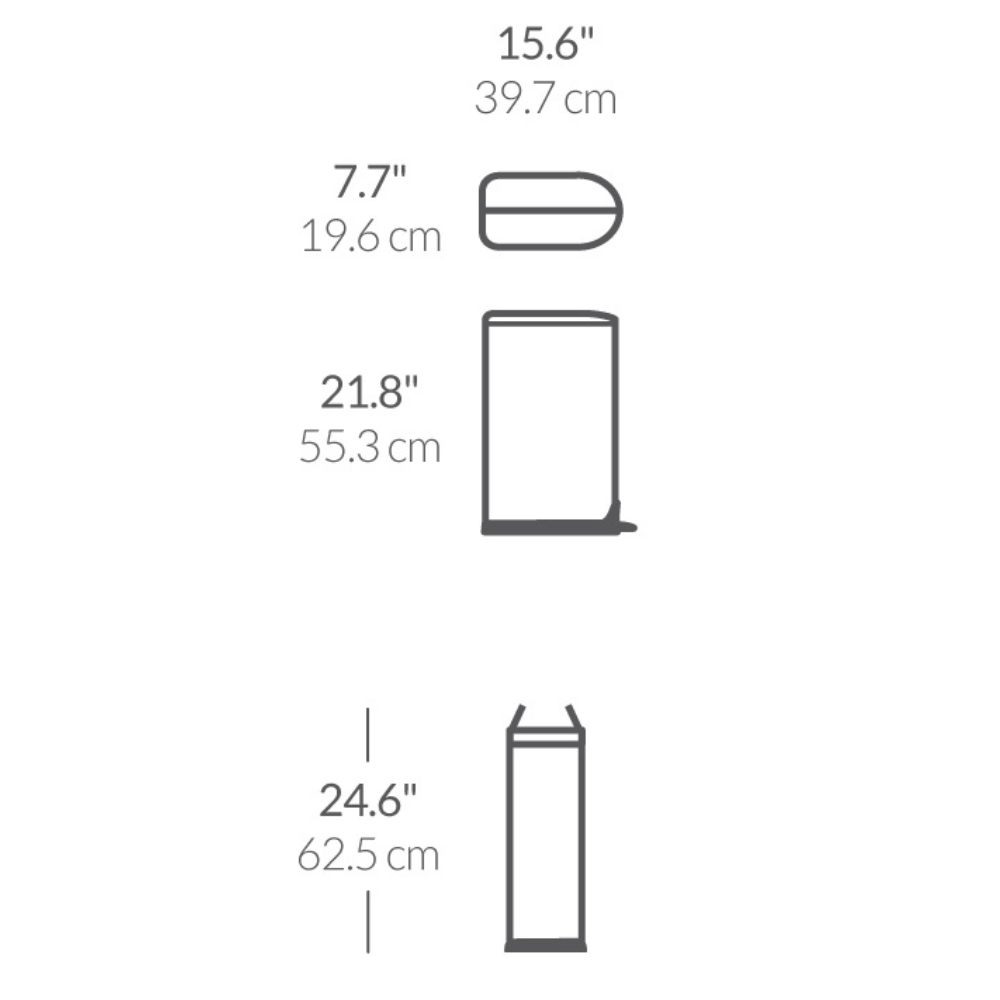 Simplehuman butterfly pedal bin 18L