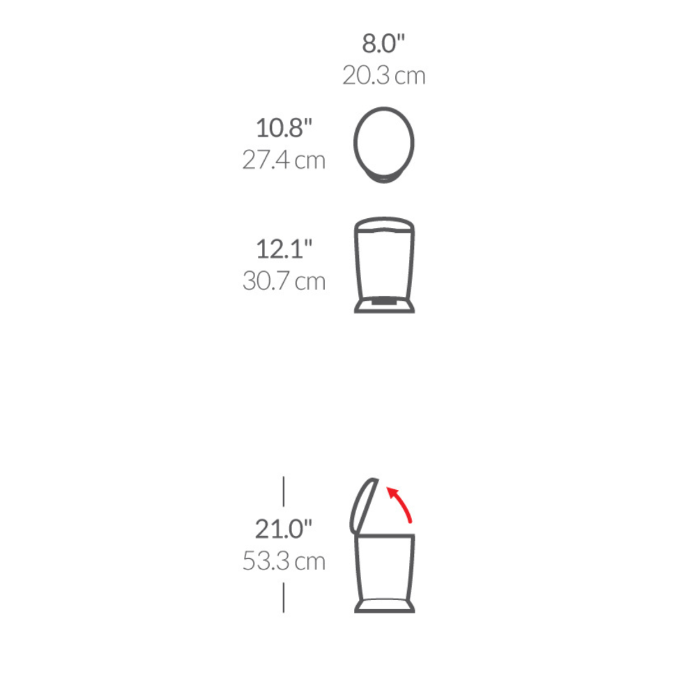 Simplehuman round pedal bin 6L