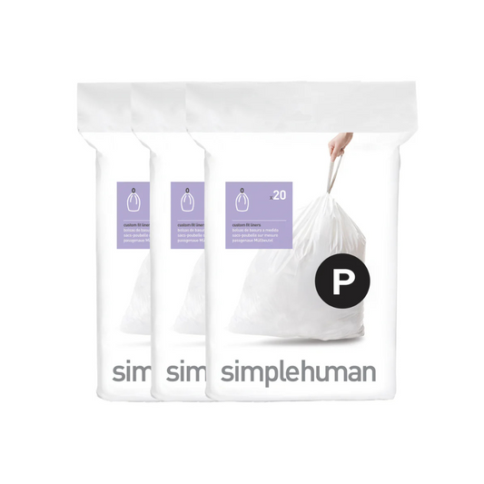 Simplehuman custom fit liners  bulk pack 50 - 60L Code P