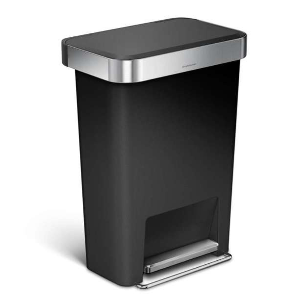 Simplehuman rectangular pedal bin with liner pocket 45L