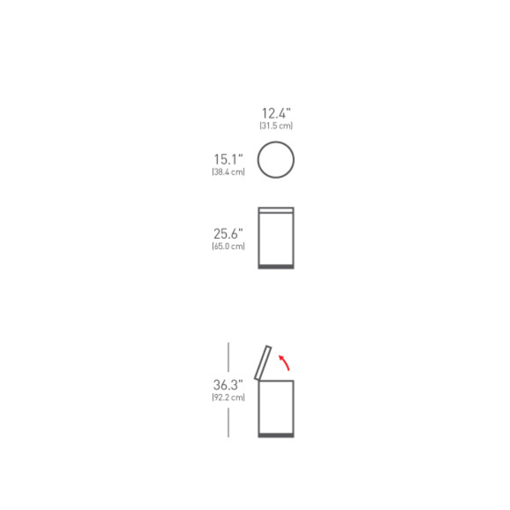 Simplehuman round pedal bin 30L