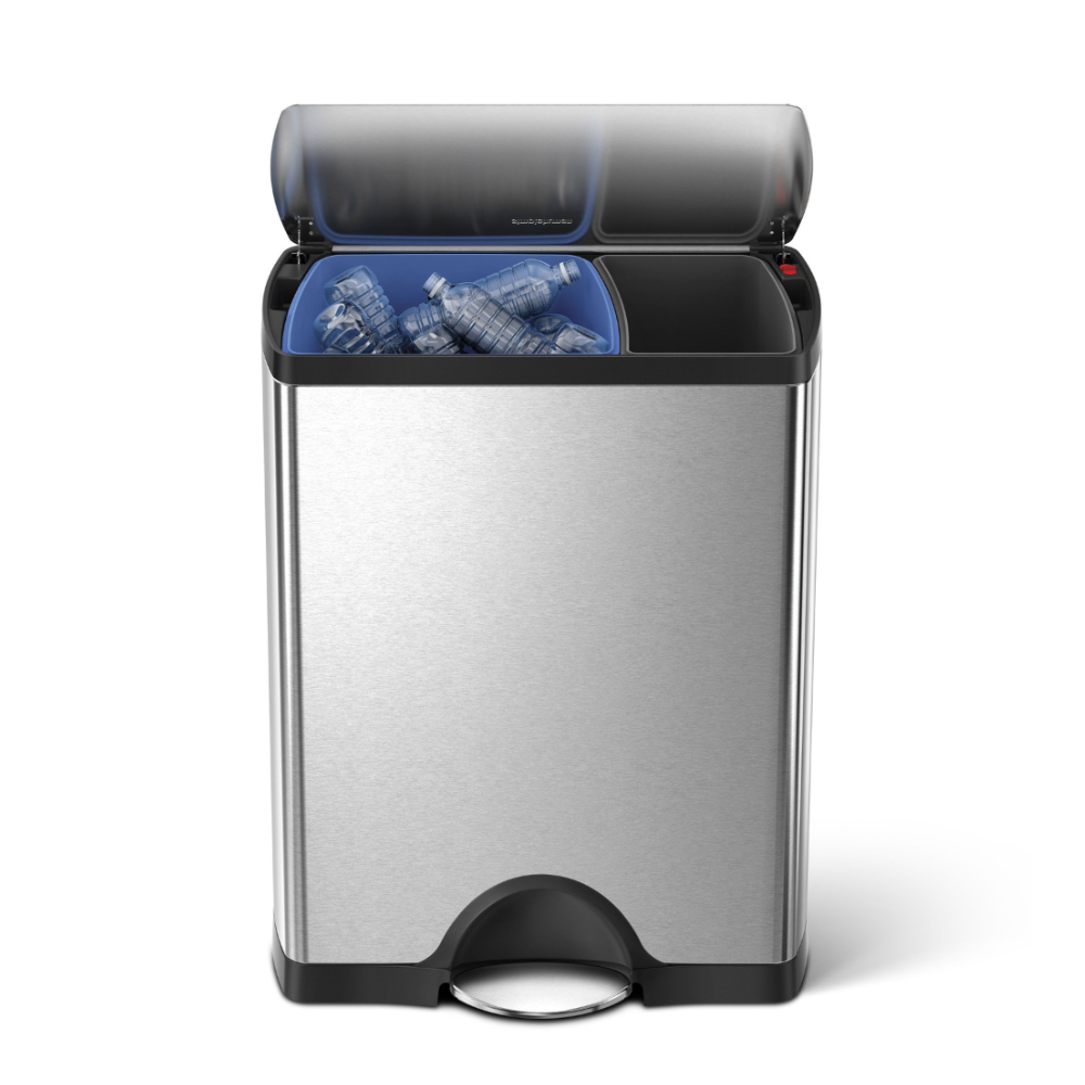 Simplehuman rectangular pedal bin 46L