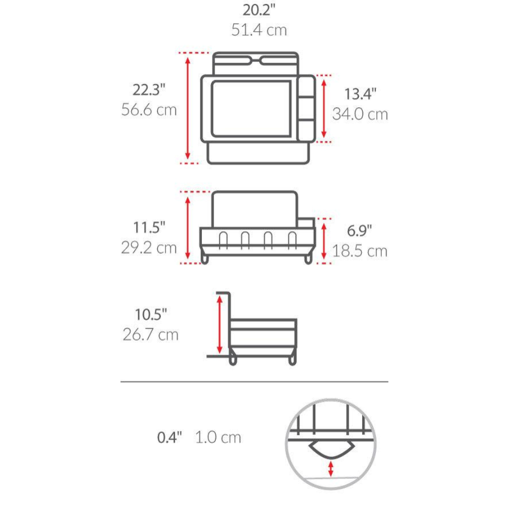 Simplehuman compact steel frame dishrack