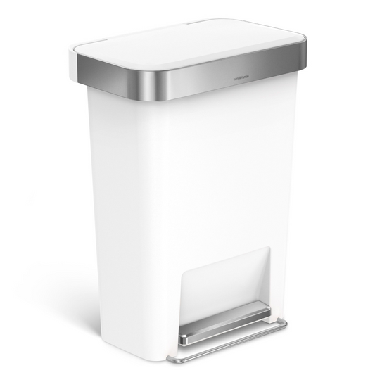 Simplehuman rectangular pedal bin with liner pocket 45L