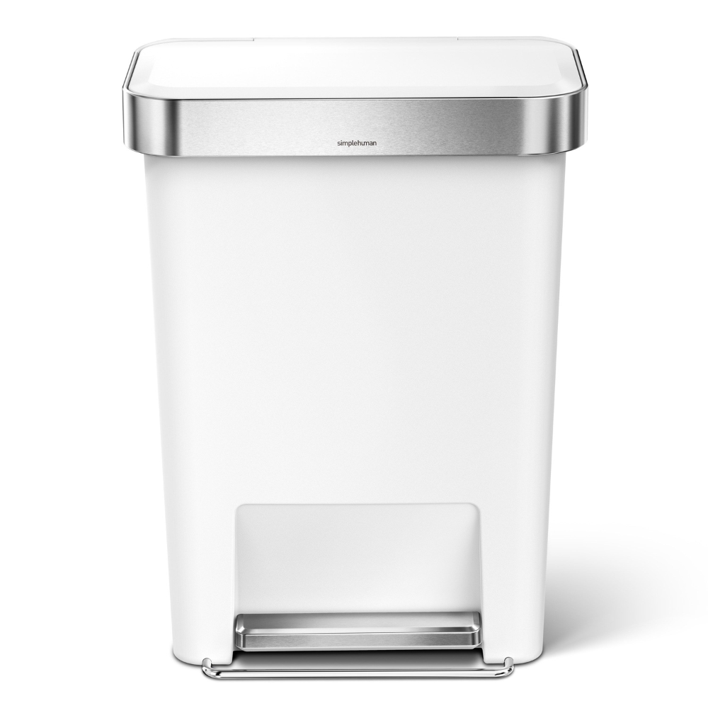 Simplehuman rectangular pedal bin with liner pocket 45L