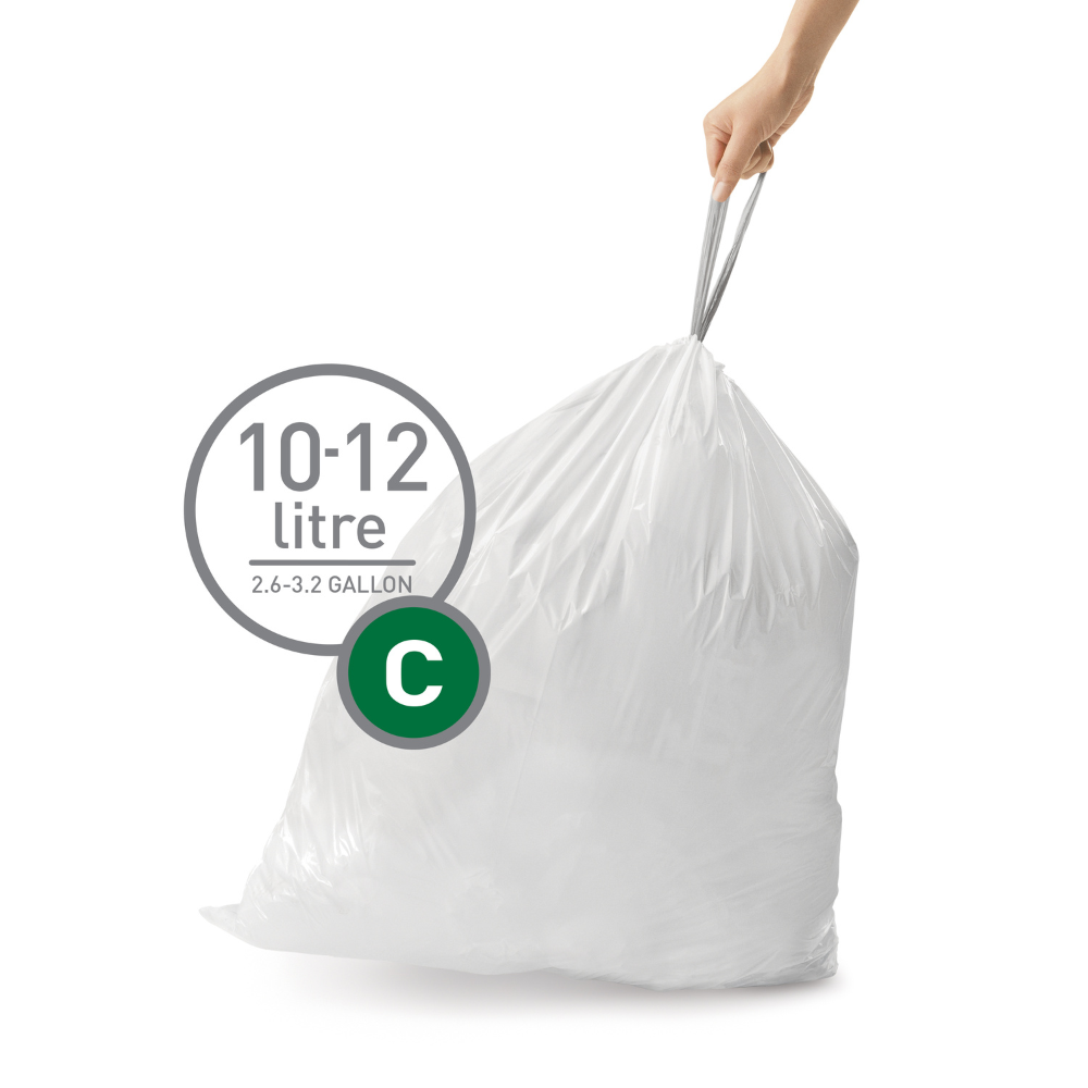 Simplehuman  code C custom fit bin liners, 3 x pack of 20 (60 liners)