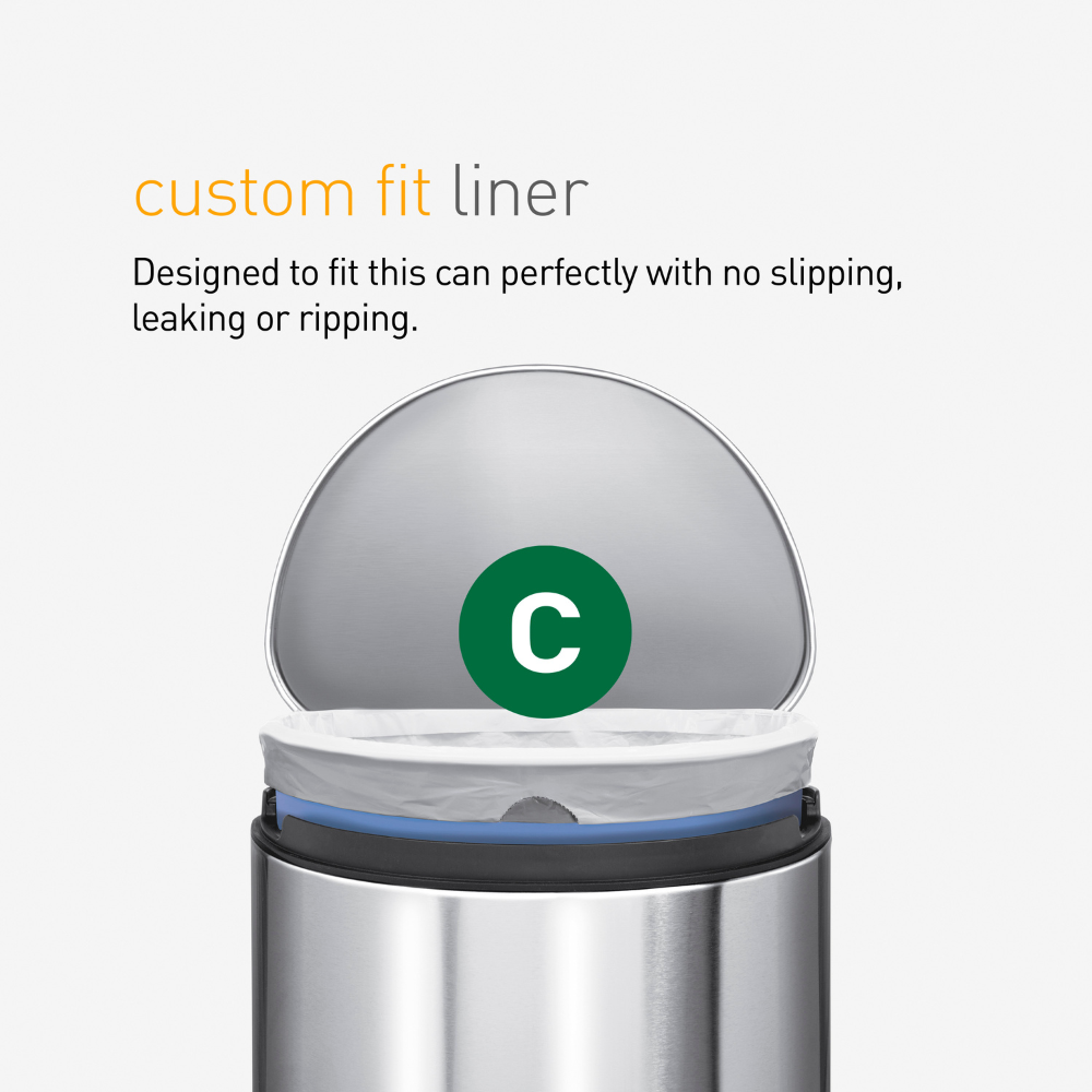 Simplehuman  code C custom fit bin liners, 3 x pack of 20 (60 liners)
