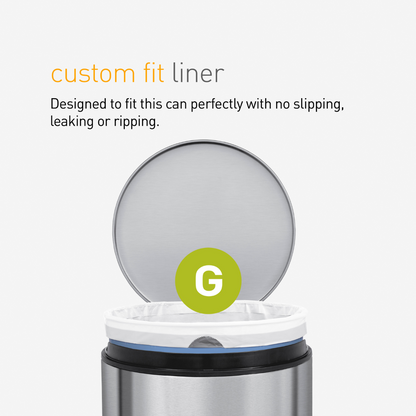 Simplehuman  code G custom fit bin liners, 3 x pack of 20 (60 liners)