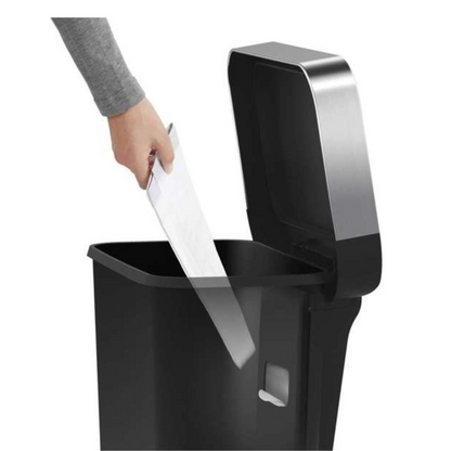 Simplehuman rectangular pedal bin with liner pocket 45L