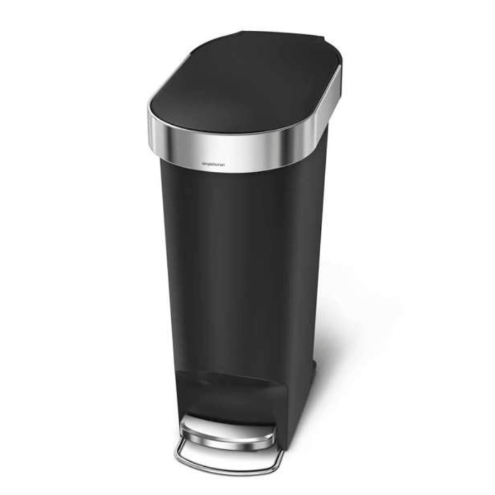 Simplehuman slim pedal bin with liner rim 40L