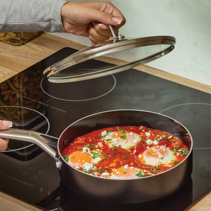 OXO Agility Series Αντικολλητικό Τηγάνι Σωτέζα 24cm με Καπάκι