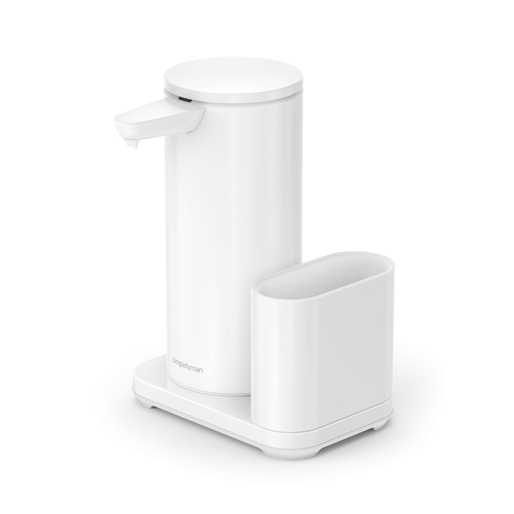 Simplehuman rechargeable liquid sensor pump with caddy