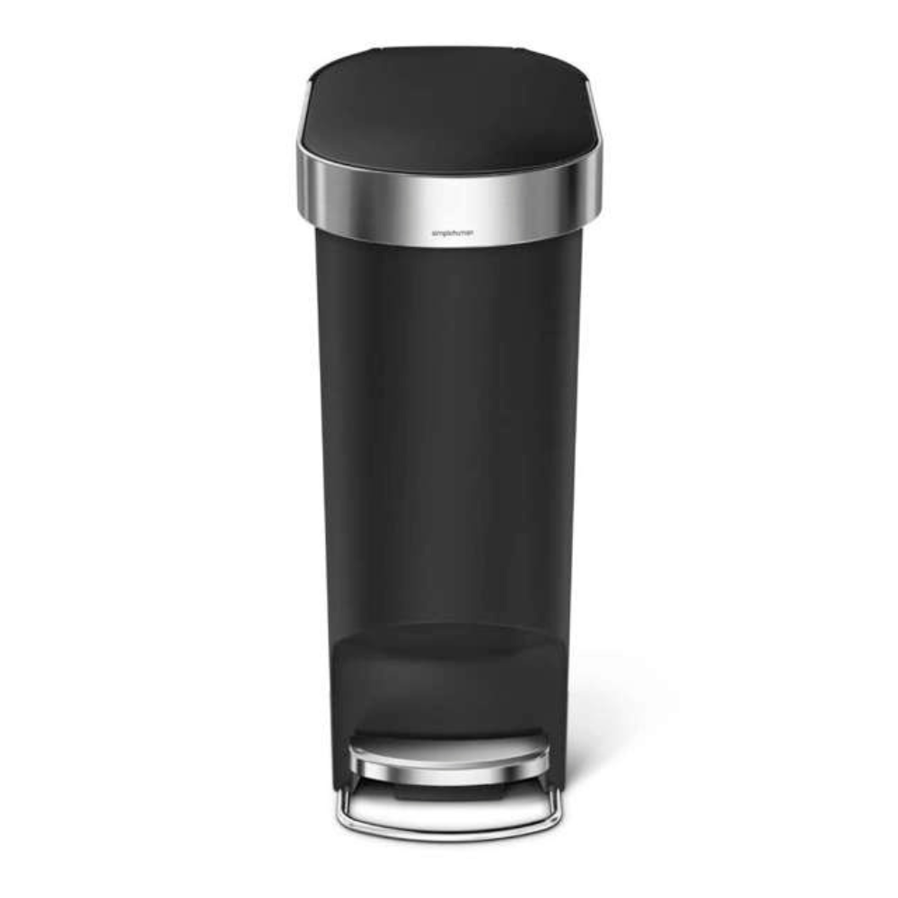 Simplehuman slim pedal bin with liner rim 40L