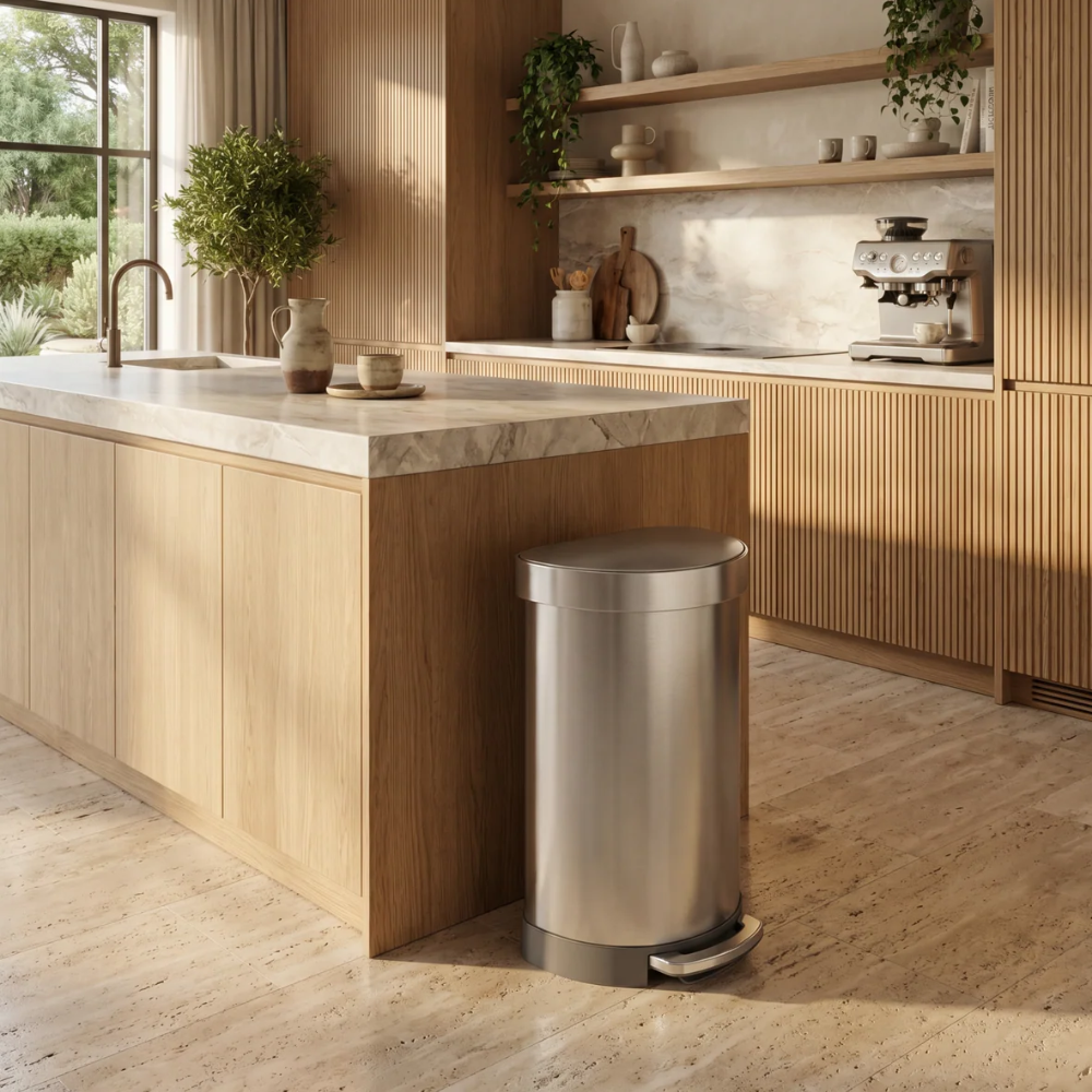 Simplehuman semi-round pedal bin 45L