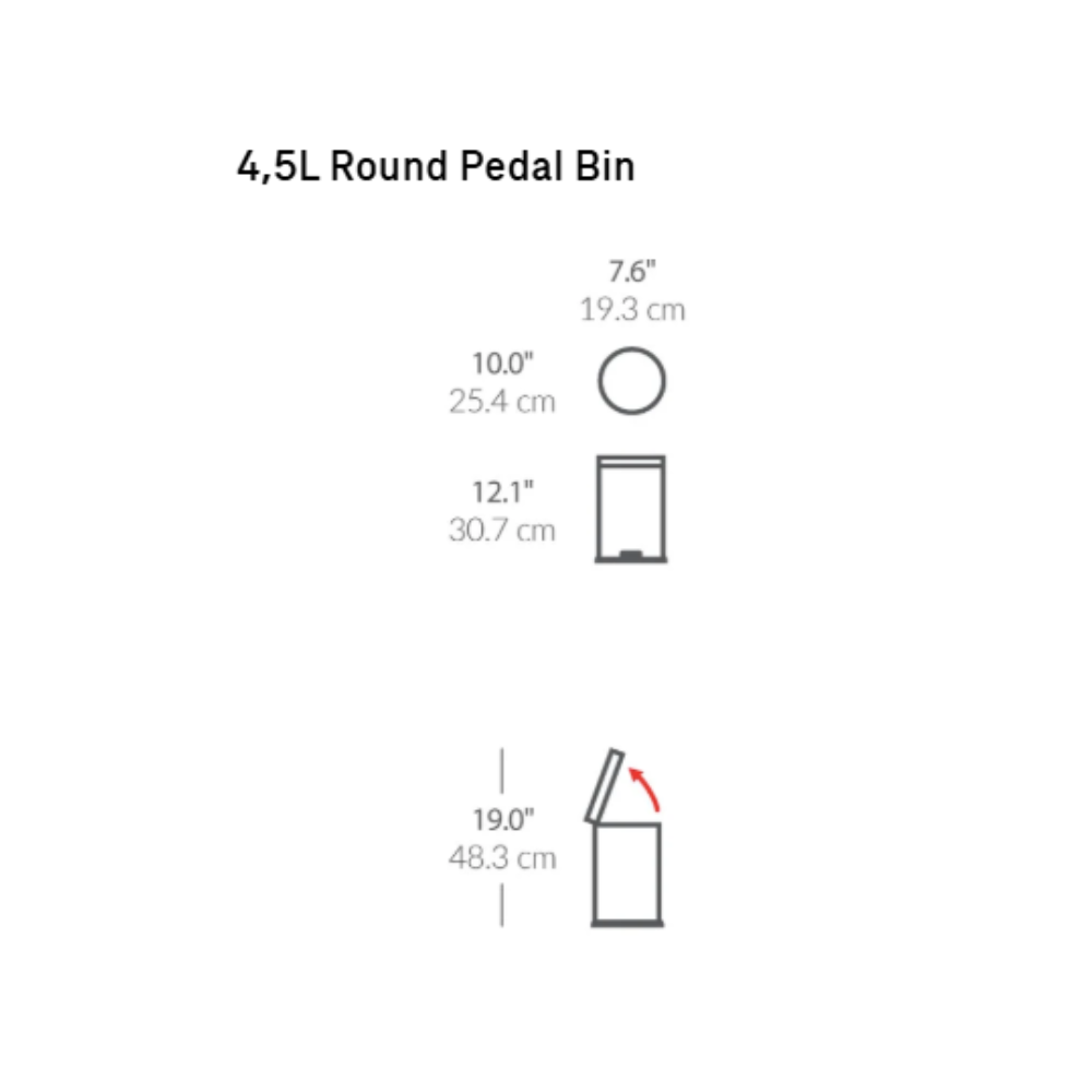 Simplehuman round pedal bin 4.5L