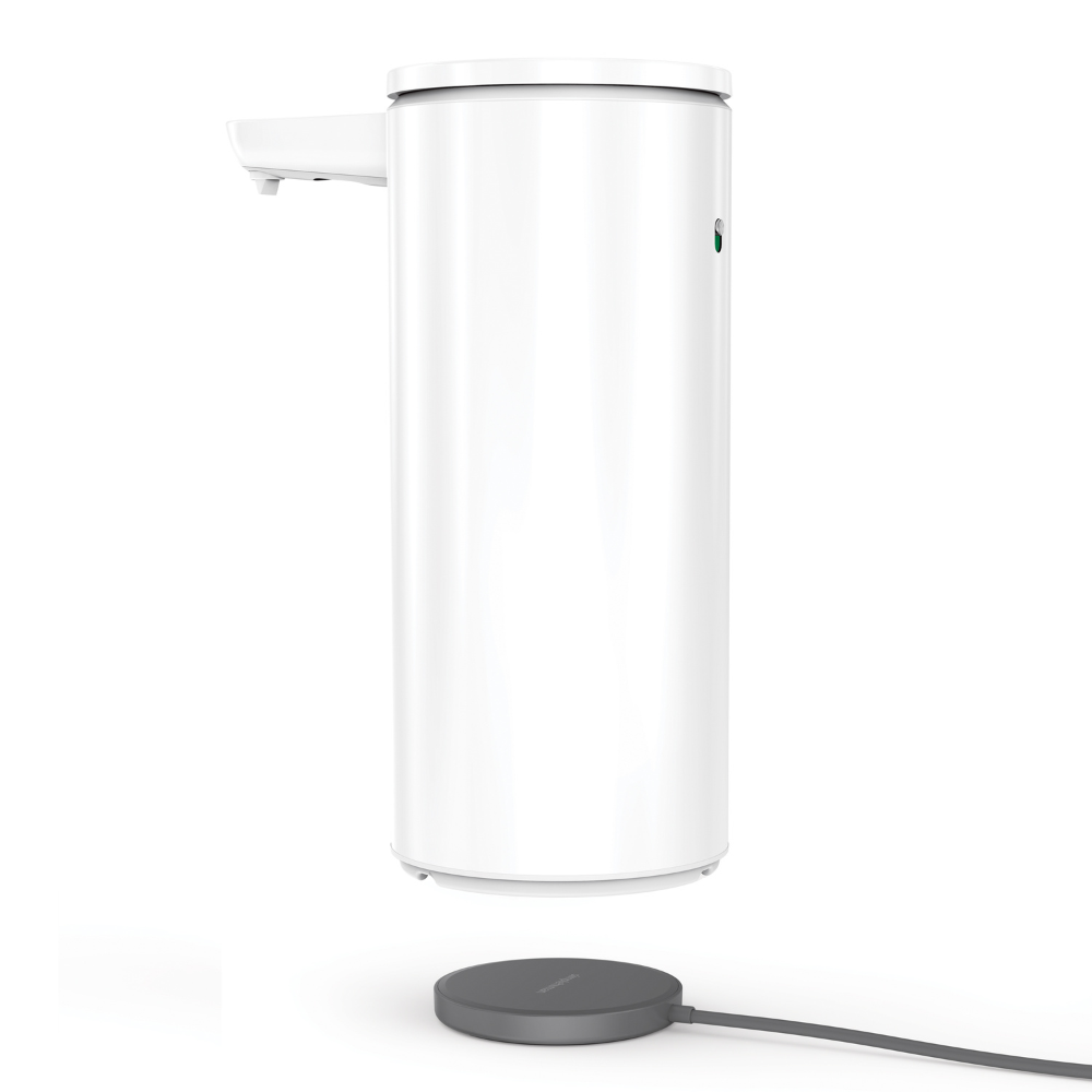 Simplehuman rechargeable liquid sensor pump with caddy