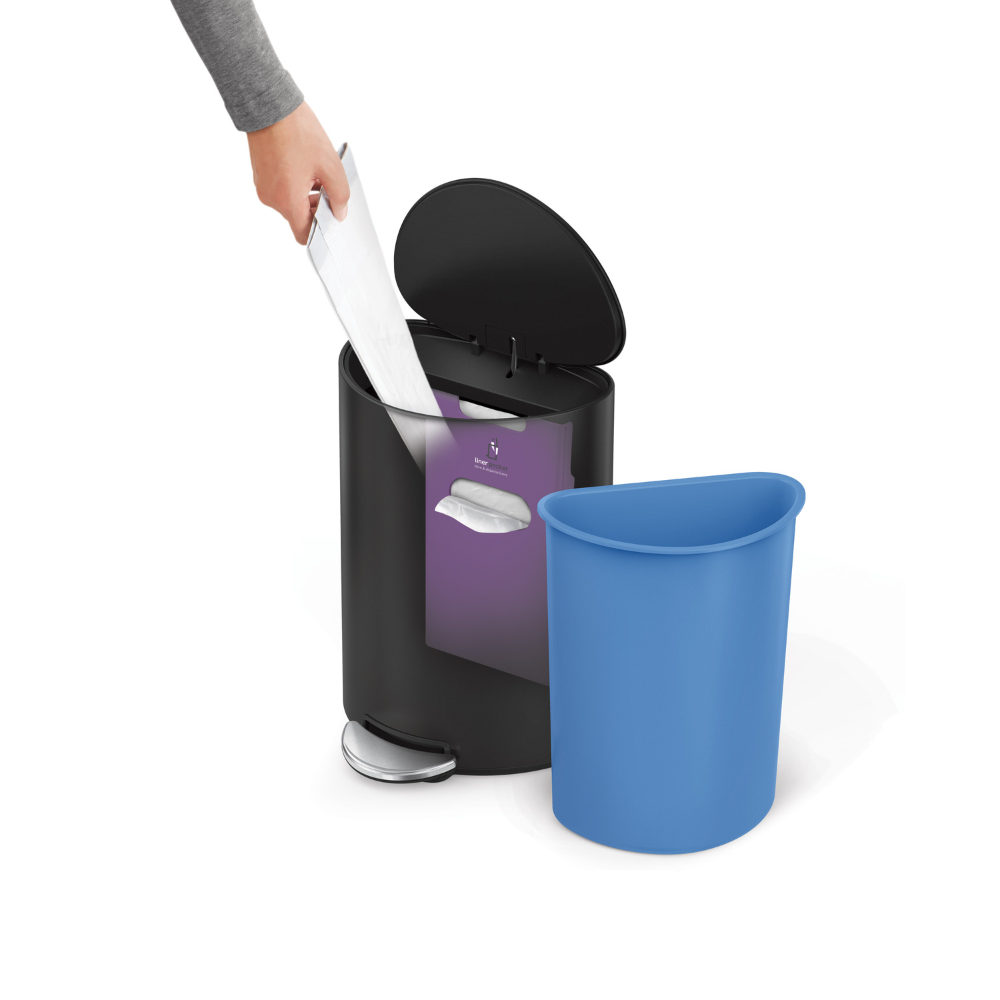 Simplehuman semi-round pedal bin 6L