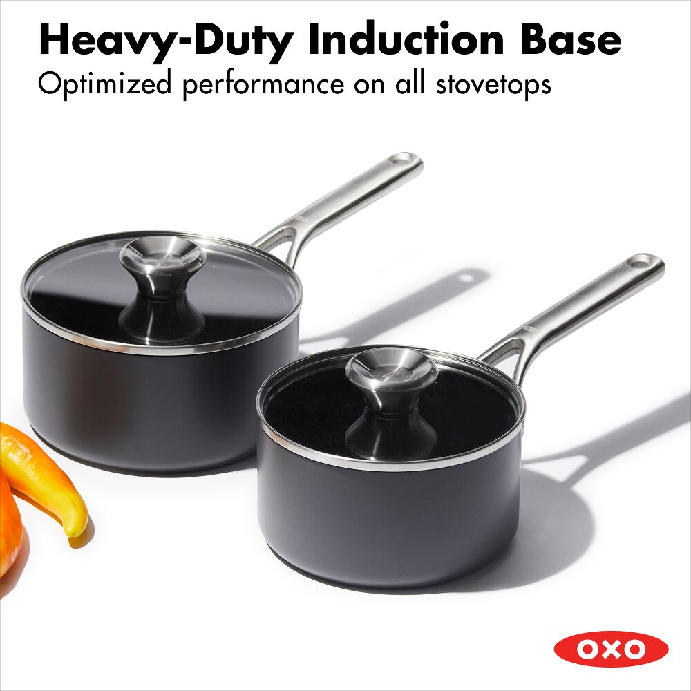 OXO Professional Σετ 2 Κεραμικές Αντικολλητικές Κατσαρόλες 1.6L & 2.2L με Καπάκια