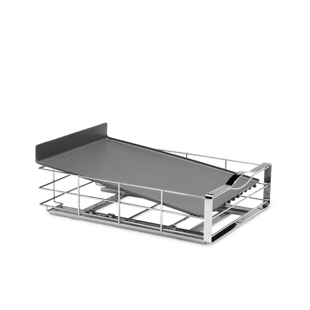 Simplehuman 35cm pull-out cabinet organiser, grey plastic with heavy-gauge steel frame