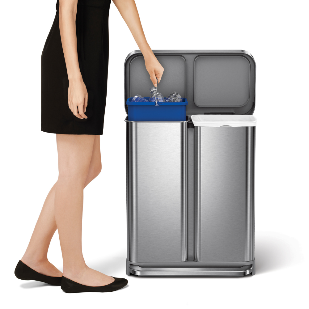 Simplehuman recycler rectangular step bin 58L