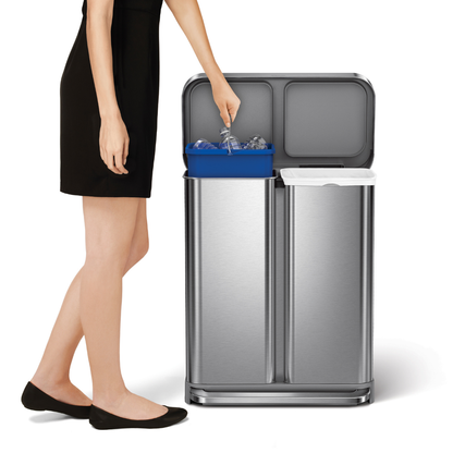 Simplehuman recycler rectangular step bin 58L