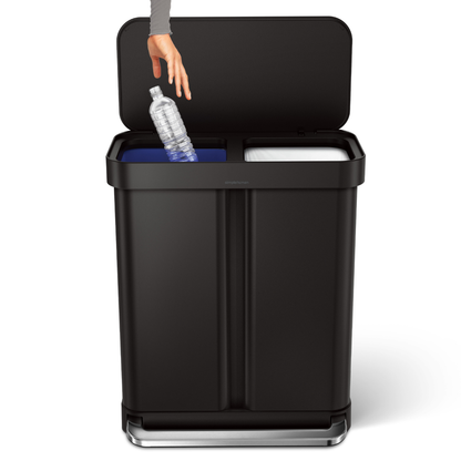 Simplehuman recycler rectangular step bin 58L
