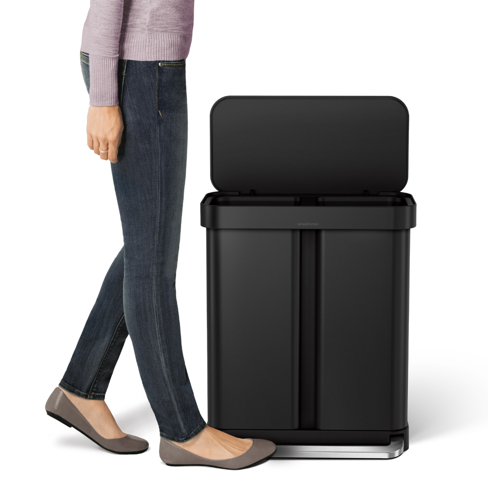 Simplehuman recycler rectangular step bin 58L