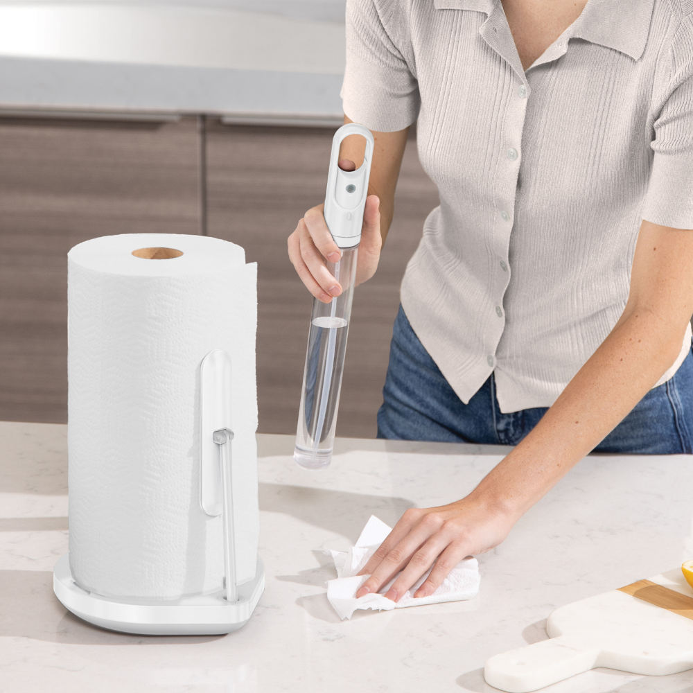 simplehuman paper towel holder with spray